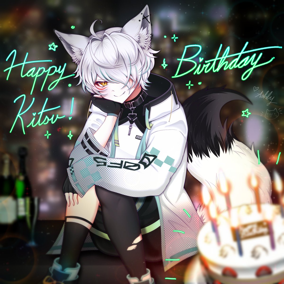 meowsclemilk's tweet photo. Happy Birthday @kitsu_dayo !!! 🦊🌨️

Make a Wish! 🎂✨
Thank you for all the games and drinks!!! 
🙏🔫🥂 CHEERS~ https://t.co/w6mhS0wiIX