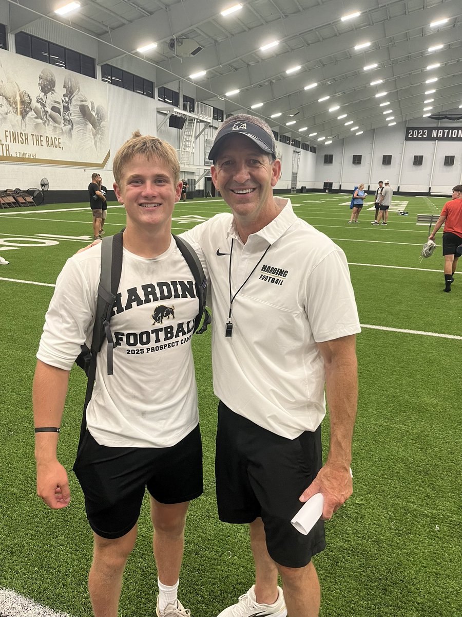 Jackson_Rex_A's tweet image. Thank you @Harding_FB for a great camp yesterday. Enjoyed seeing the campus and the unbelievable facilities. Thank you @CoachD_BisonsWR for the invite.
@CSmithScout
@PrepRedzoneTN
@PaulSimmonsHU
@wcsBHSge
