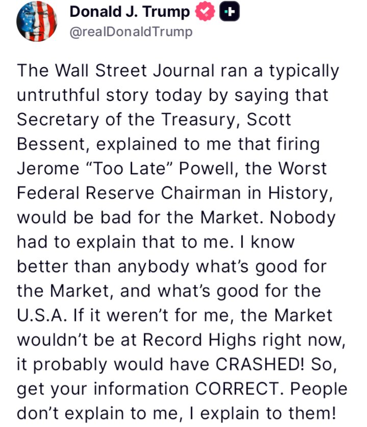 Ronxyz00's tweet image. "I know better than anybody what's good for the market... People don't explain to me, I explain to them."🤡🤡🤡
No way this stupid narcissist actually believes this.