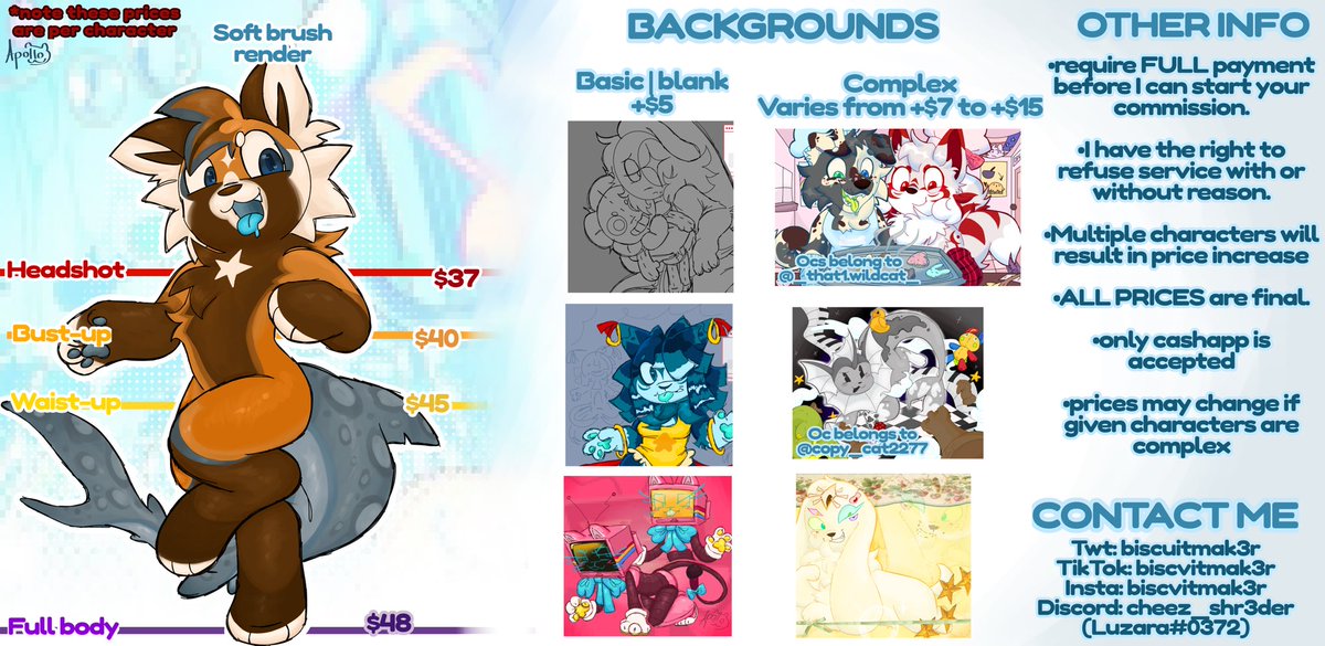 biscuitmak3r's tweet image. UPDATED COMMISSION INFO!!
I’m saving up money for a iPad, because currently all my art is made with nothing but a phone and a finger. So if you like my art style, consider commissioning me!
♡´・ᴗ・`♡