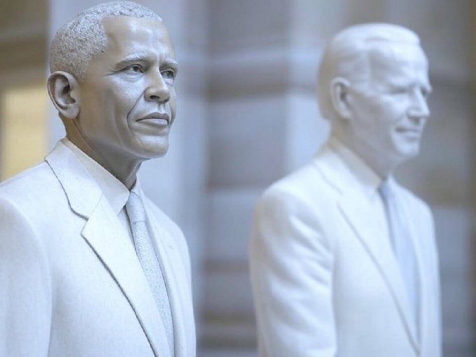 FanJDVance's tweet image. 馃毃 Democrats are calling to put up a Barack Obama and Joe Biden statue in the White House to honor their contributions to America!
What's your reaction?