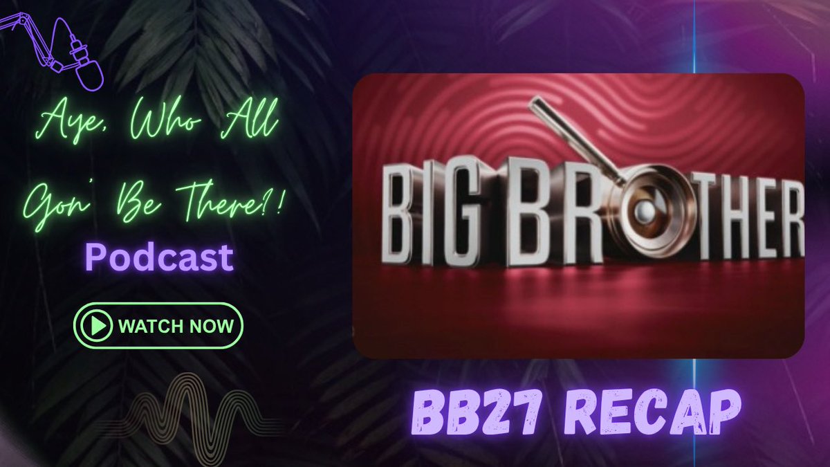 AyeWhoAllThere's tweet image. What’s up, Group Chat!!
We’re going LIVE @ 9:15 cst to recap tonight’s episode and the weekend feeds!! We’d love for you to join us! #BB27
youtube.com/live/gN6Hf2aAt…