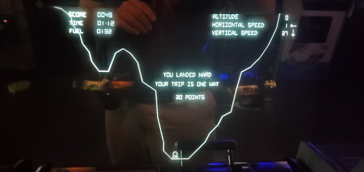 ATinyGreenCell's tweet image. I played Lunar Lander on Moon Day and did poorly, lol