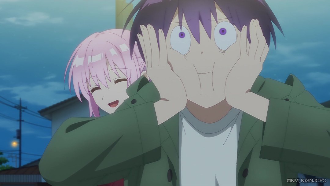 Crunchyroll's tweet photo. Izumi when he sees his beautiful girlfriend who he loves so much 💓 (via Shikimori's Not Just a Cutie) https://t.co/AplRY4JAsm