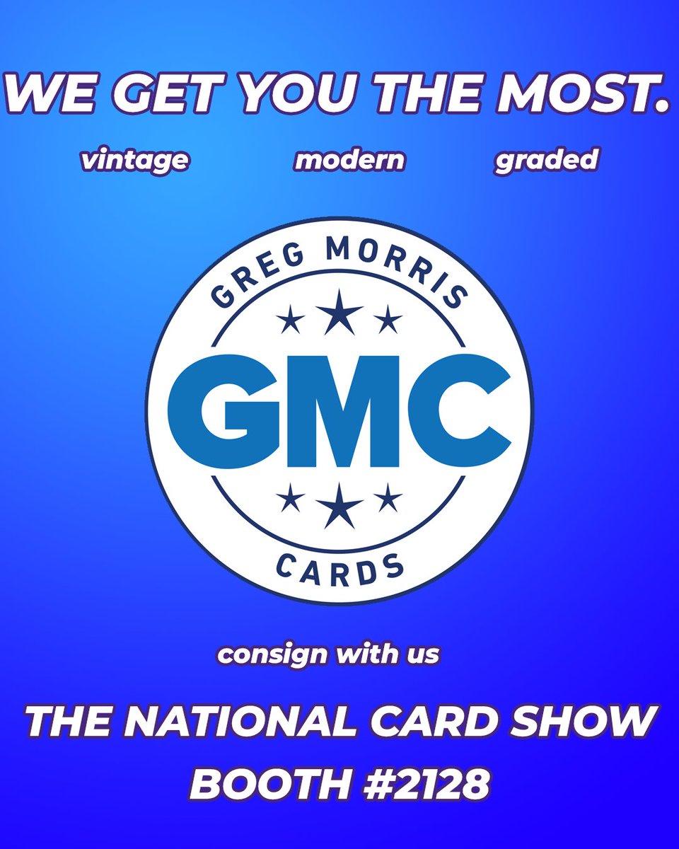 nsccshow's tweet image. Meet NSCC exhibitor @gm_cards_ at the 45th National Sports Collectors Convention July 30-August 3, 2025 at the Donald E. Stephens Convention Center in Rosemont, IL 🔥🔥
Visit the The National Sports Collectors Convention Inc. #linkinbio to learn more, buy tickets and search…