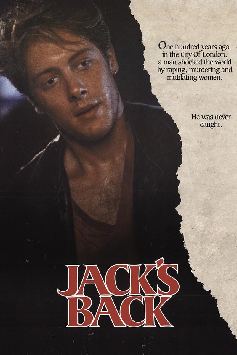 80sBeKindRewind's tweet image. Jack’s Back - released in 1988 starring the great James Spader who shows off his acting chops playing twin brothers.
Jack the Ripper has returned.
This one of those movies you might not have seen but should give a look.
Have you watched this? #80smovies #80s #1980s #JacksBack