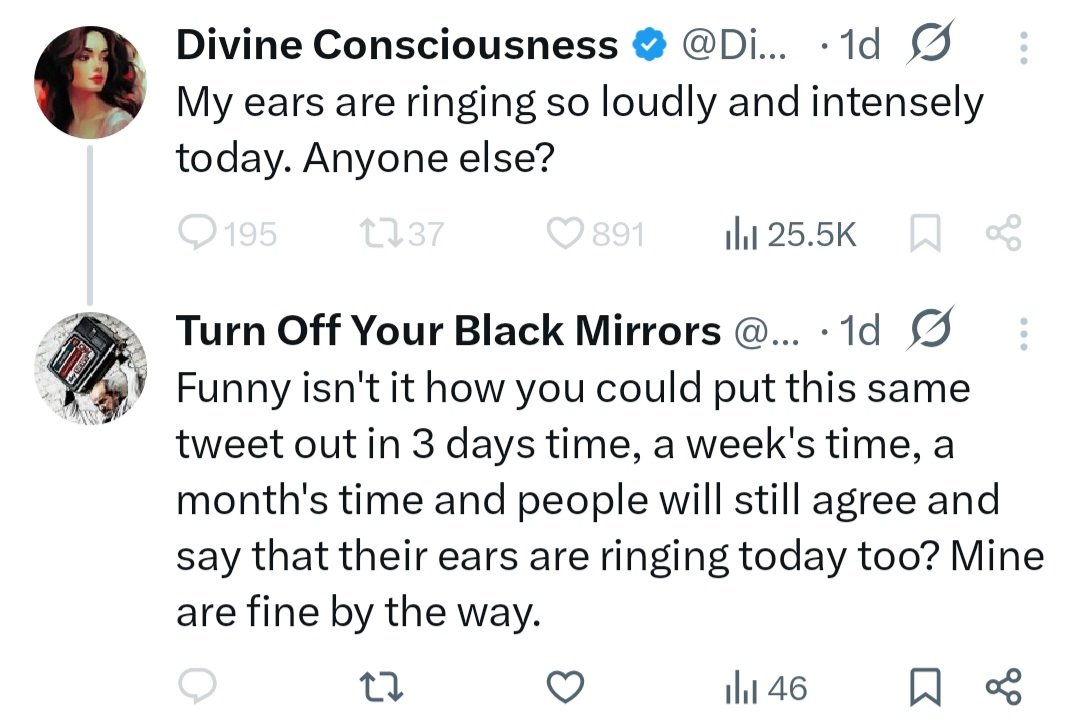 TurnOffYourTvN1's tweet image. Blocked me for not playing along with the pretending to have tinnitus game.