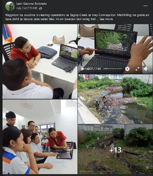 TitoTok88's tweet photo. Habang binabaha ang Metro Manila, si Mayor Leni nagpalinis ng mga daluyan ng tubig para maprevent ang muling paglala ng pagbaha sa Naga. As early as July 3 pa ha tapos tuloy-tuloy nitong #CrisingPH. #AkoIkaKitaAnNaga #GoodGovernance #ProactiveLeadership #NaKandaForever https://t.co/kHF0mEt8LD