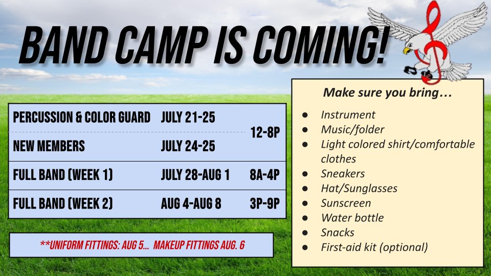 bphs_bands's tweet photo. Just a reminder on dates... Come prepared to work, and not just on music. First we prepare the body, then we work on the sound! https://t.co/8QawETppTs