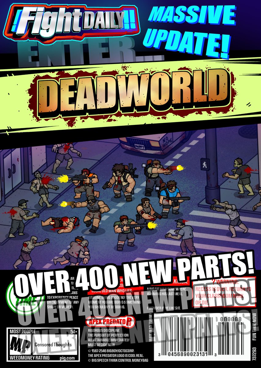 PigIice's tweet image. Enter....
DEADWORLD!
New Update is Live NOW! Over 400 NEW PARTS!
Link in bio.