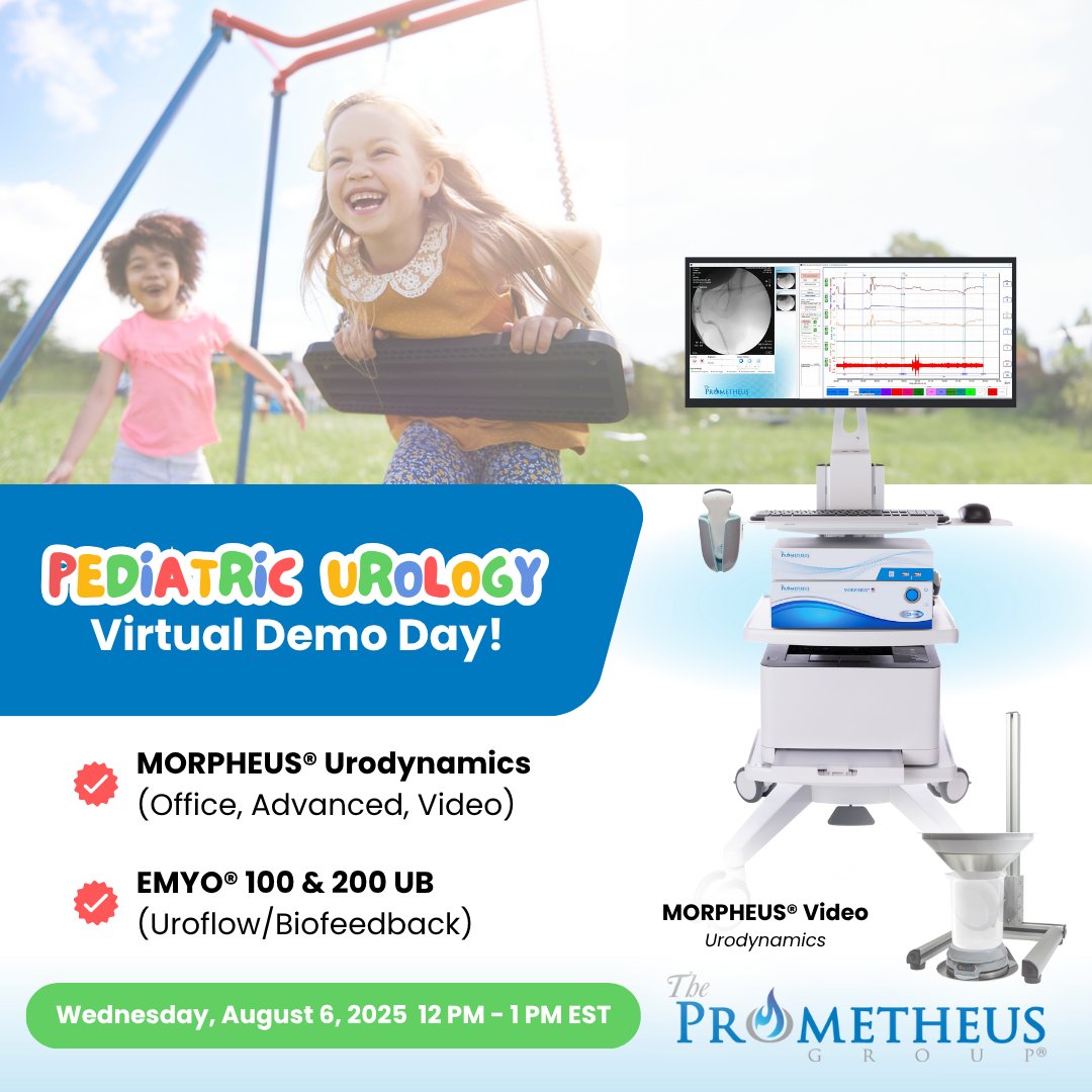 👧 Join us! Pediatric Urology Virtual Demo Day – 8/6 | 12–1 PM EST!

Explore EMYO® UB for sEMG, Uroflow &amp; Pelvic Floor Rehabilitation, plus MORPHEUS® Urodynamics for streamlined, precise diagnostics.

Register today! 🔗 tinyurl.com/4kjsjmr2
#sEMG #PelvicFloor #Urodynamics