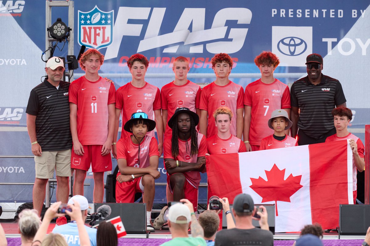 NFLCanada's tweet image. What a weekend in Canton, Ohio, for @ryffl at the 2025 NFL Flag Championships 🇨🇦
Canada went undefeated in group play before a hard-fought semi-final loss to Mexico. Saskatchewan and the entire country were proudly represented on the biggest stage 👏