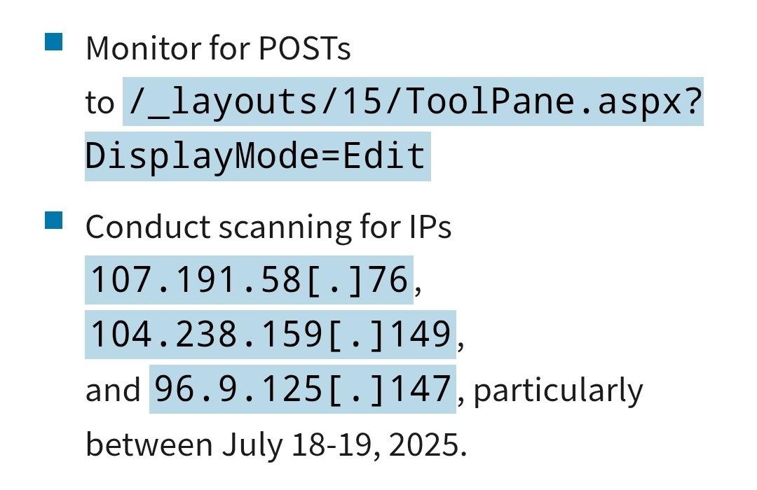 0x534c's tweet image. CISA Adds One Known Exploited Vulnerability, CVE-2025-53770 “ToolShell,” to Catalog
cisa.gov/news-events/al…
#Cybersecurity #Sharepoint #toolshell