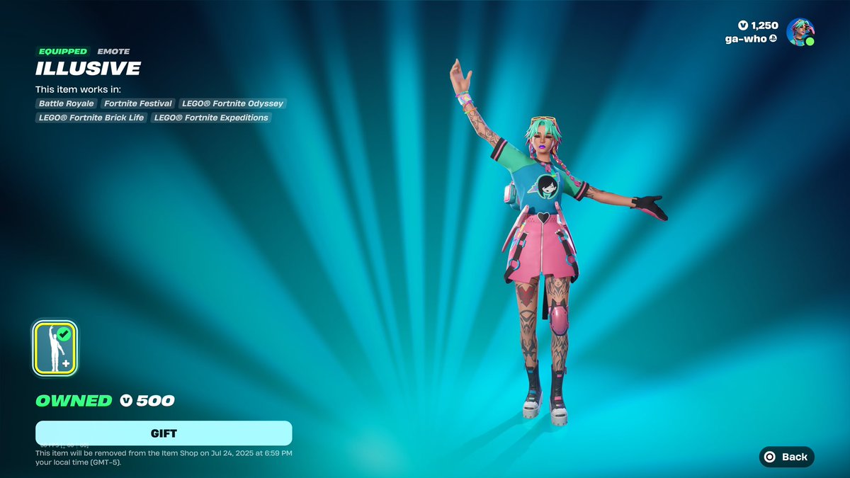 gawho_'s tweet image. Illusive was added to the item shop 171 days ago and still does not have the icon series tag 🤔