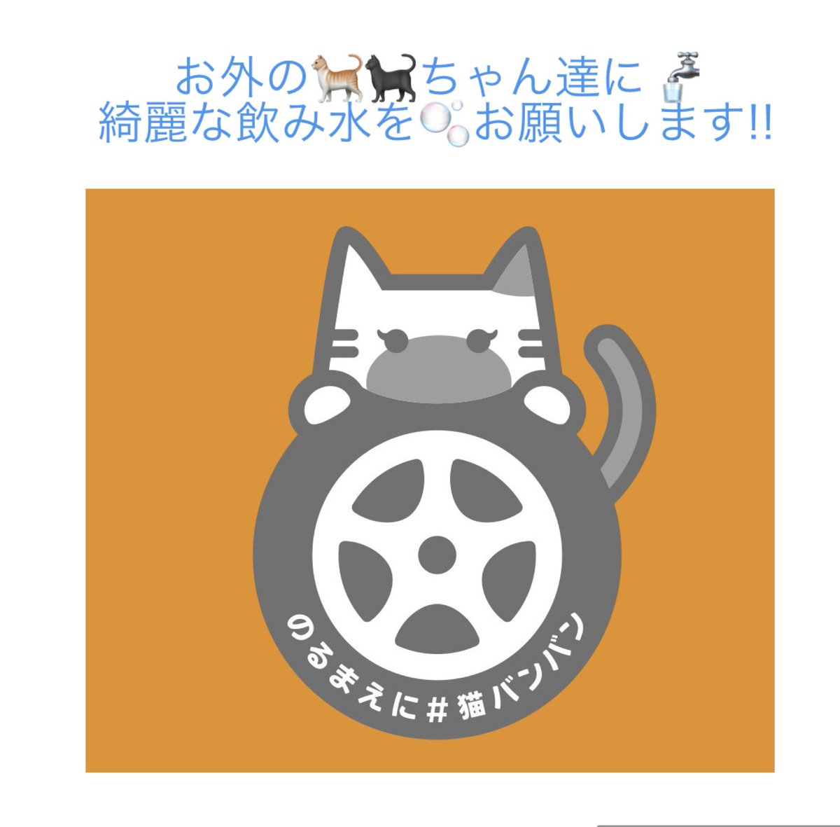 お外の🐈🐈‍⬛ちゃんが
☀️暑さから逃れる為に
#車 のボンネットやタイヤなどに
入り込んでいるかもしれません

#車に乗る前に ボンネットを
優しくトントン|ω･)وﾞ ㌧㌧✋
(強く叩くと🐈ビックリします💦)
#猫バンバン お願いします🙇‍♀️

お外の🐈さんに🫧お水など🫧
ほんの少しの優しさもお願いします🙇‍♀️