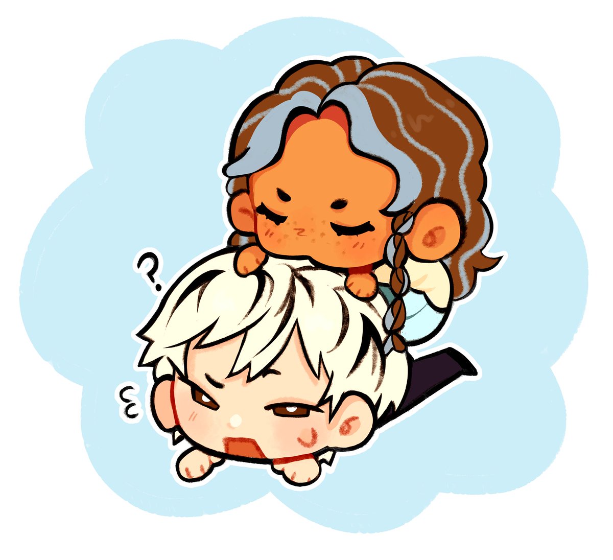 dolpxler's tweet image. I wanted to draw something and borrowed some MCs...