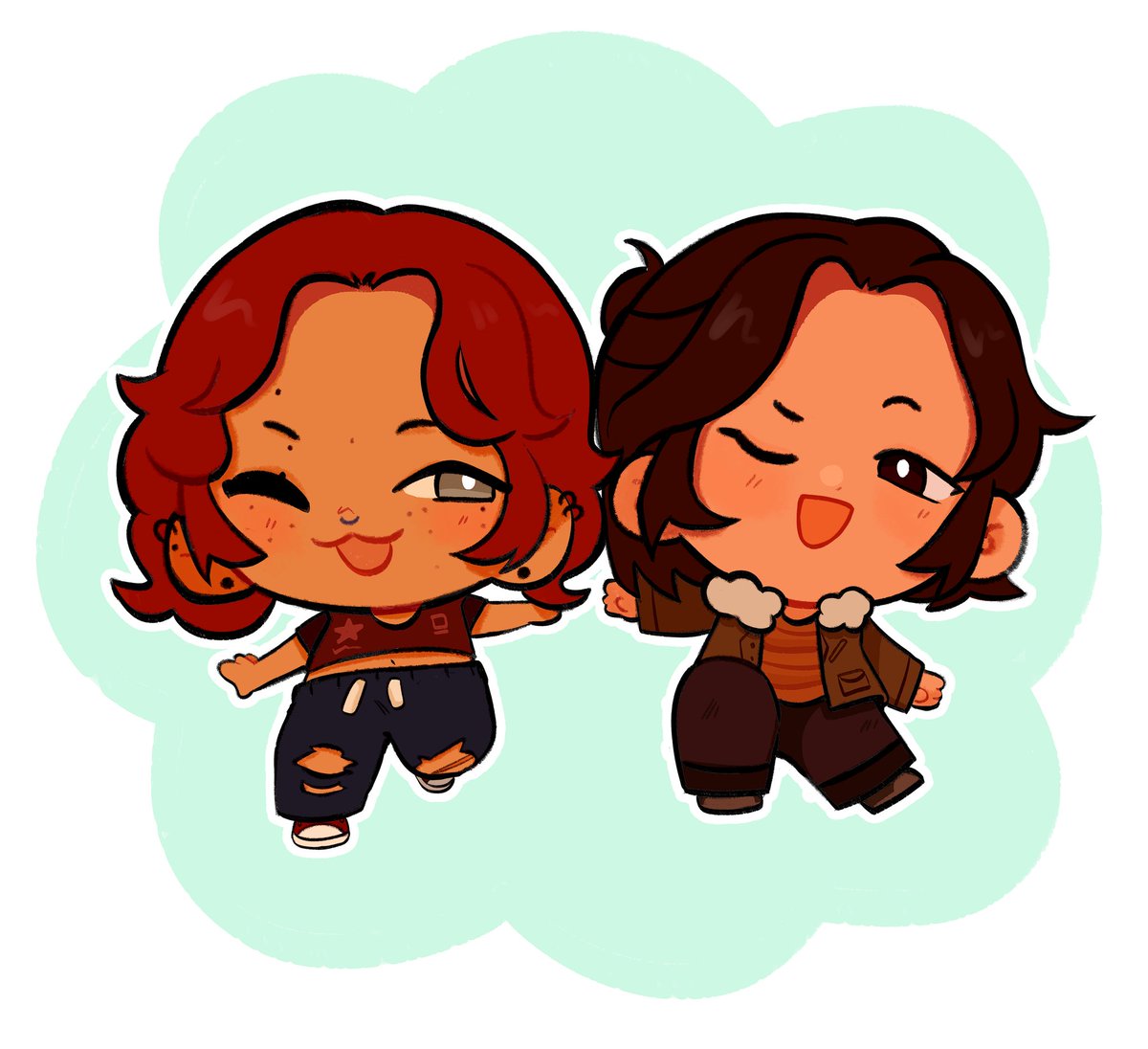 dolpxler's tweet image. I wanted to draw something and borrowed some MCs...