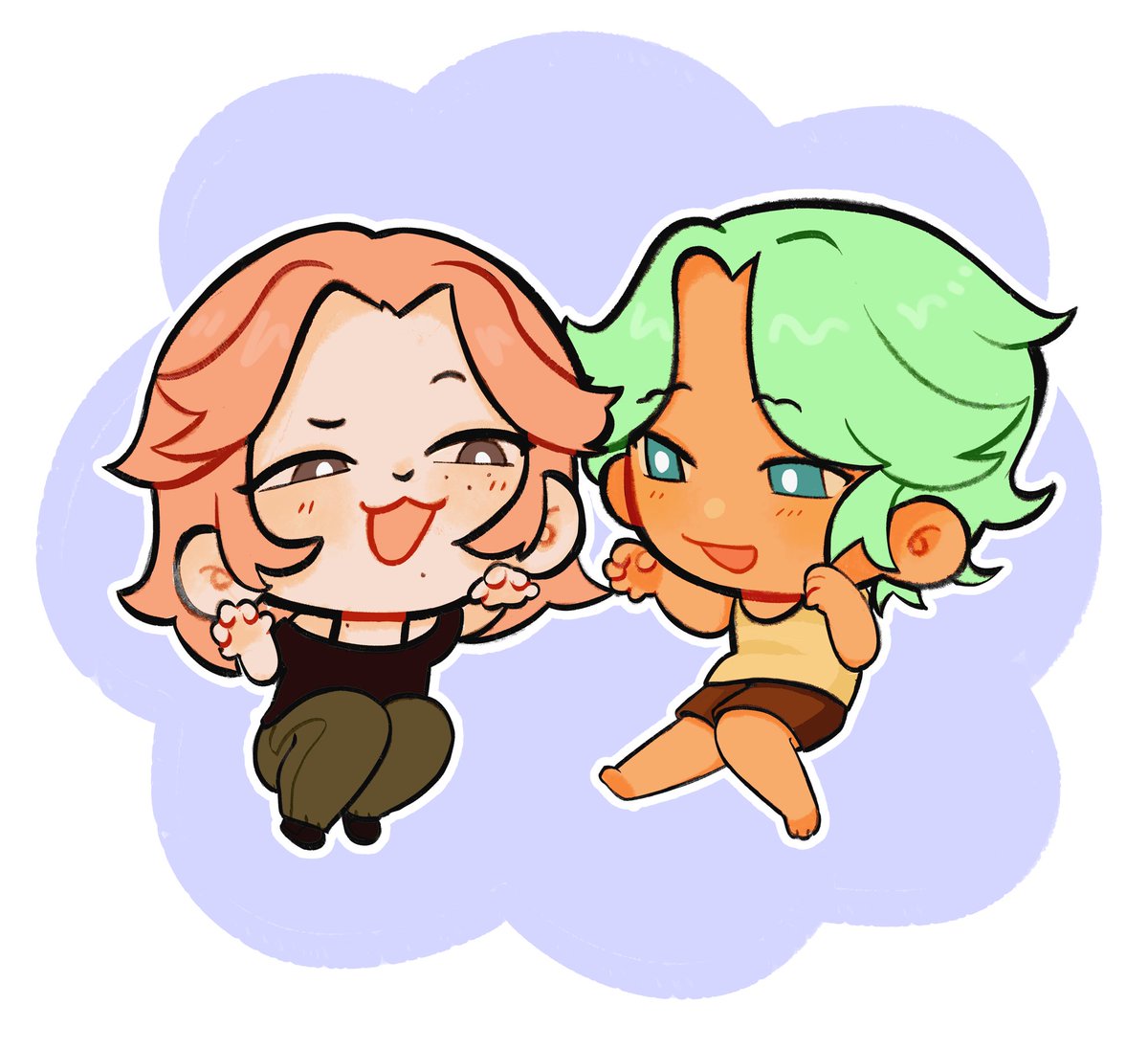 dolpxler's tweet image. I wanted to draw something and borrowed some MCs...