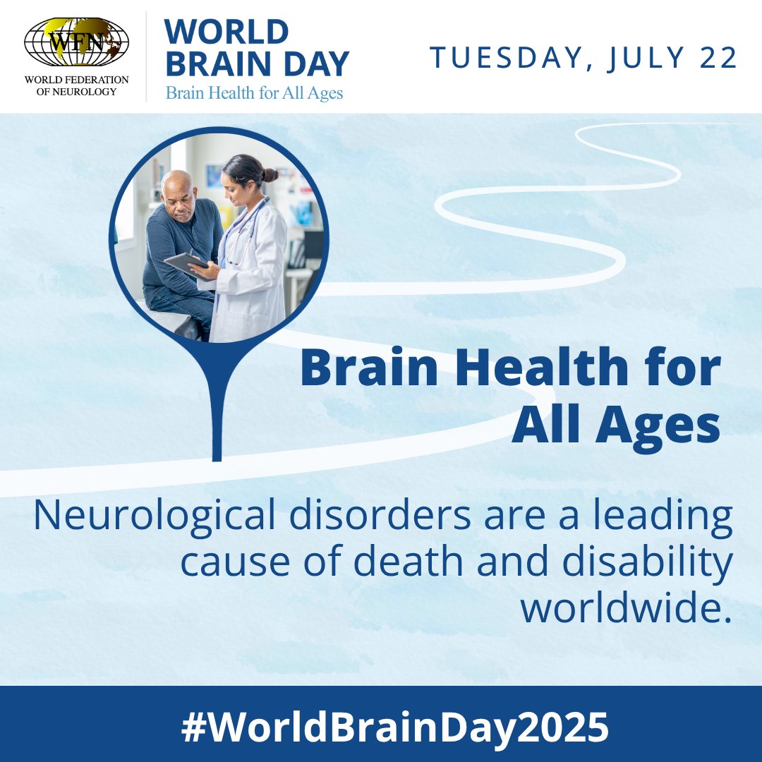 Neurological disorders are a leading cause of death and disability worldwide. This #WorldBrainDay, help raise awareness for #BrainHealthForAllAges. Register for tonight’s free webinar to learn more: zoom.us/webinar/regist…
