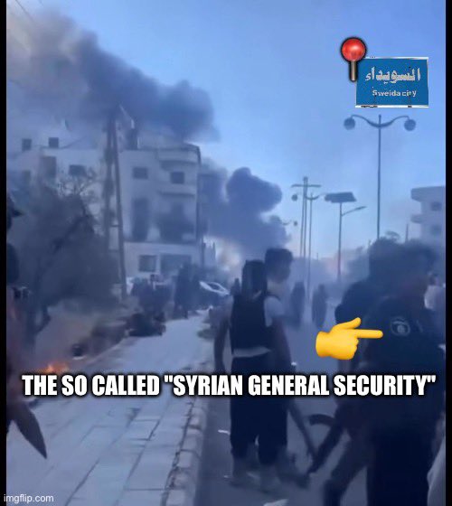 ciudadjefe's tweet image. In Sweida City, another terrorist is spotted wearing an ISIS badge