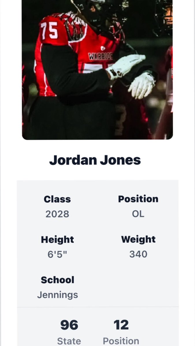 Jordan_Jones (@jbucc77) on Twitter photo Blessed to be ranked #12 OL in the state of Missouri for class of 2028 by <a href="/PrepRedzoneMO/">Prep Redzone Missouri</a> <a href="/PrepRedzone/">Prep Redzone 🏈</a> <a href="/JPRockMO/">JP Rock</a> Blessed to be ranked #12 OL in the state of Missouri for class of 2028 by <a href="/PrepRedzoneMO/">Prep Redzone Missouri</a> <a href="/PrepRedzone/">Prep Redzone 🏈</a> <a href="/JPRockMO/">JP Rock</a>