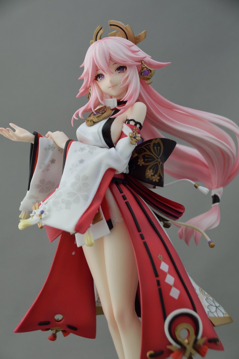 syam_shamo's tweet image. 八重神子のガレージキット完成！
一目見た時から、可愛い！と思っていた原型なので作れて良かったです！
原型：@ebata_k 様
#ガレージキット　#原神　#八重神子