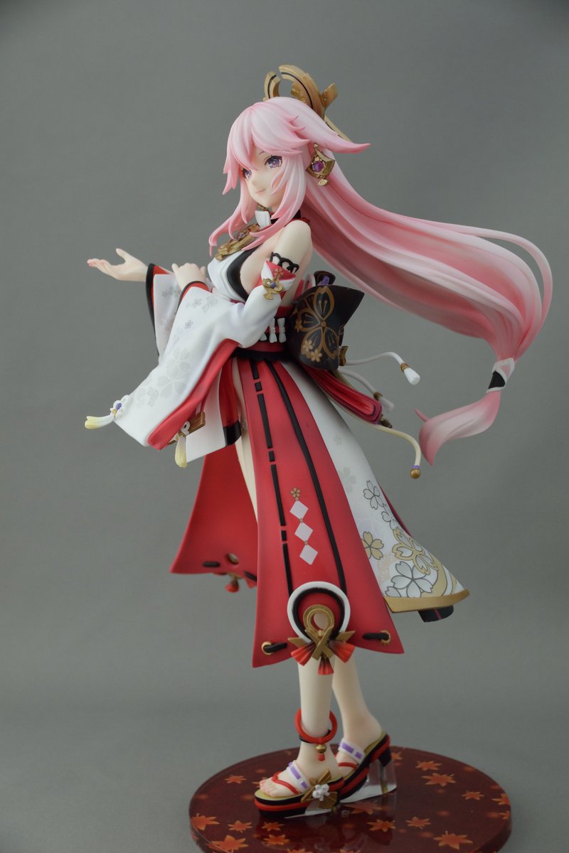 syam_shamo's tweet image. 八重神子のガレージキット完成！
一目見た時から、可愛い！と思っていた原型なので作れて良かったです！
原型：@ebata_k 様
#ガレージキット　#原神　#八重神子