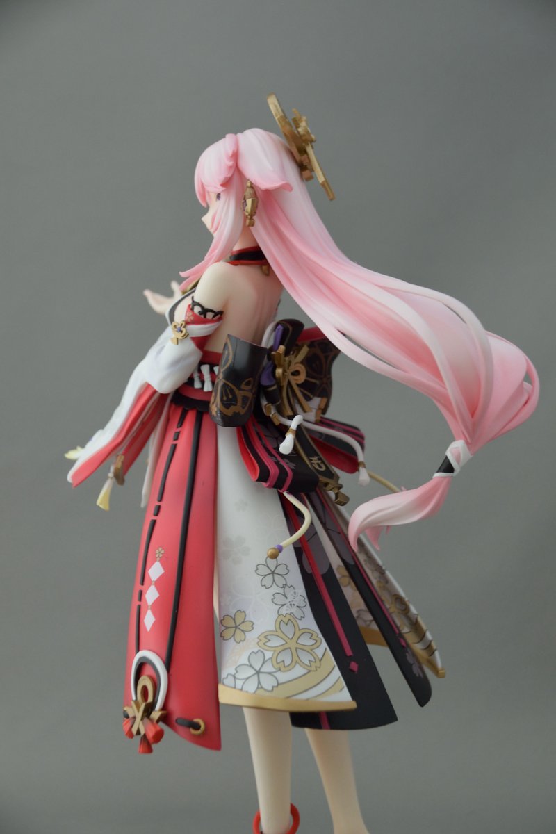 syam_shamo's tweet image. 八重神子のガレージキット完成！
一目見た時から、可愛い！と思っていた原型なので作れて良かったです！
原型：@ebata_k 様
#ガレージキット　#原神　#八重神子