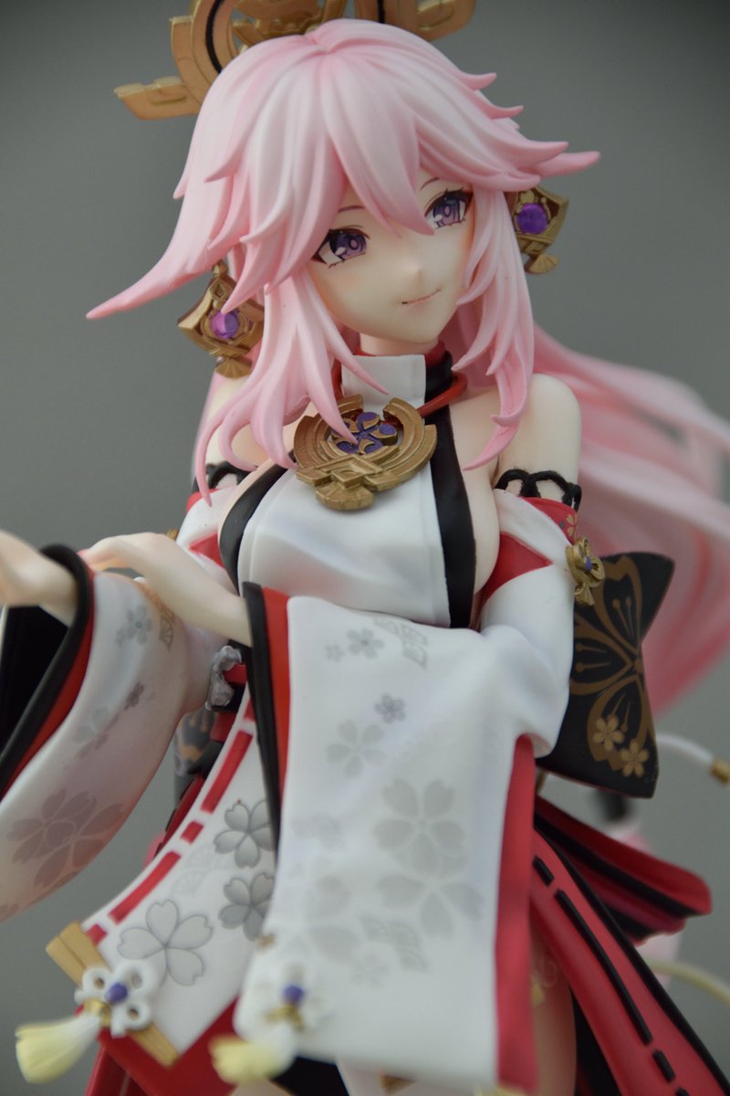 syam_shamo's tweet image. 八重神子のガレージキット完成！
一目見た時から、可愛い！と思っていた原型なので作れて良かったです！
原型：@ebata_k 様
#ガレージキット　#原神　#八重神子