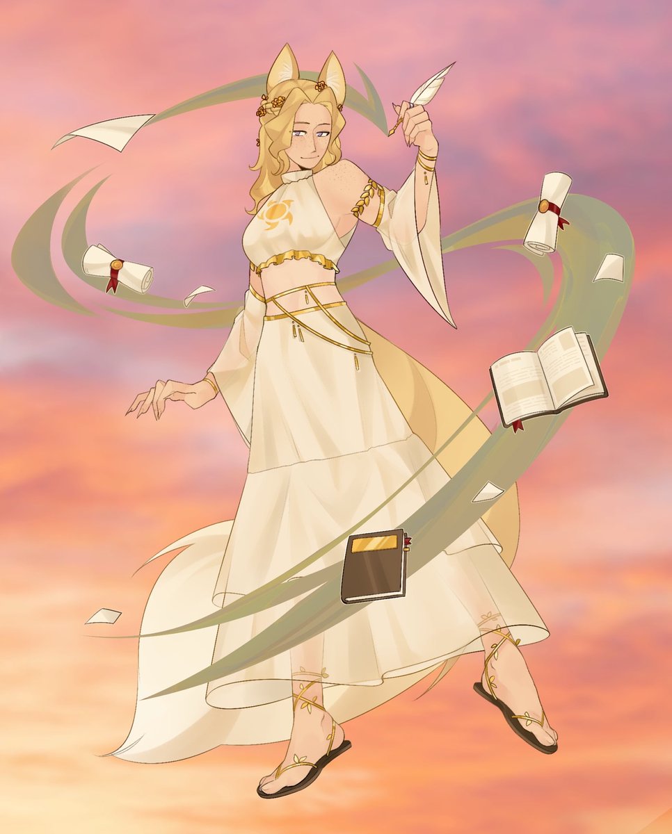 phaanity's tweet image. ༻ “There's a way to return things to how they were... I'm sure of it." ༺
-ˋˏ ༻𖤓༺ ˎˊ-
Introducing Marigold Gaia, Scholar of Incaritha 🌻☁️
@arcadia_studios #ArcadiaStudios