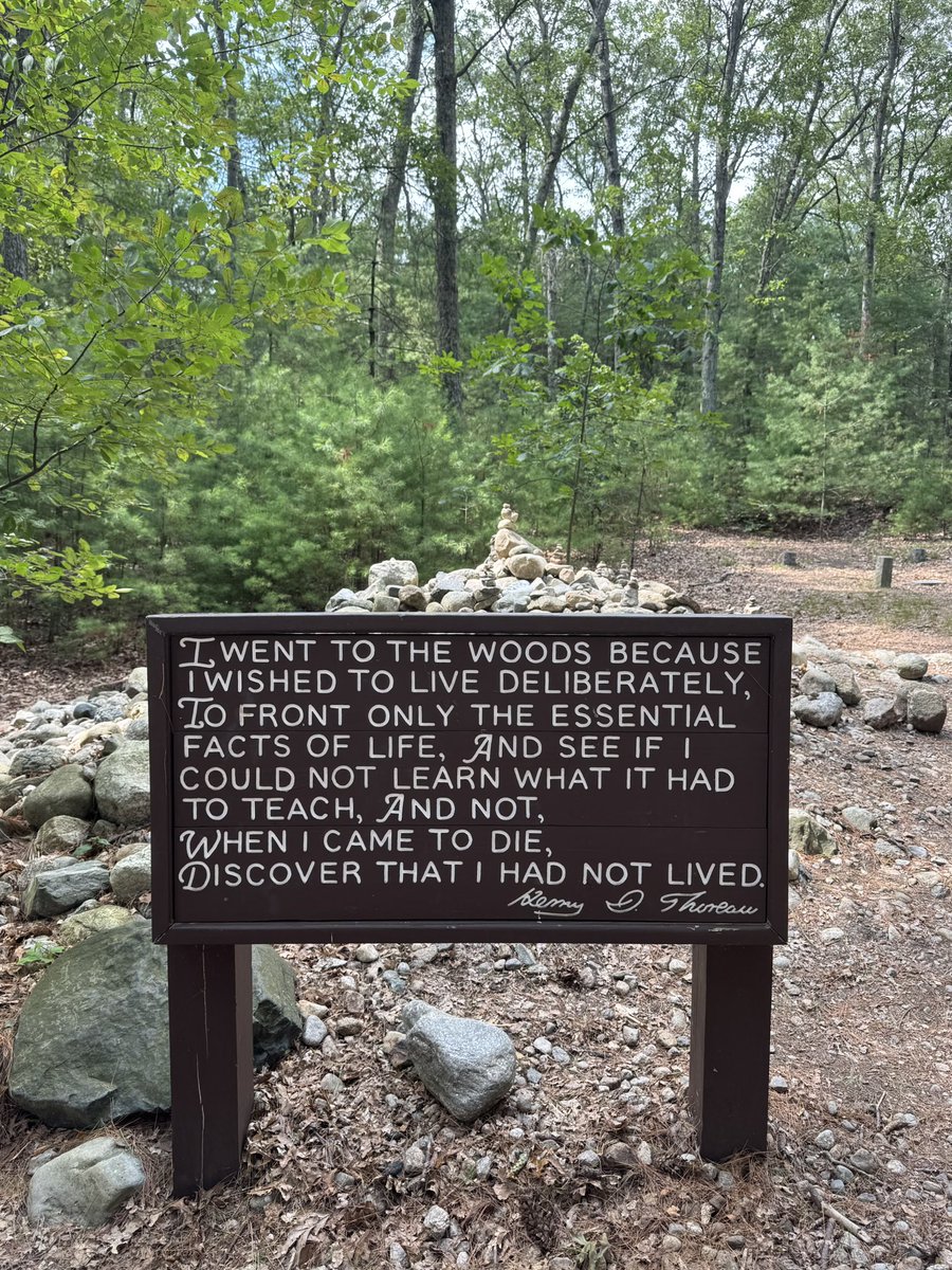 MissWhite117's tweet photo. I am so happy to be exploring and reflecting at Walden Pond this week where Thoreau lived and wrote! https://t.co/mPU57XYSxw