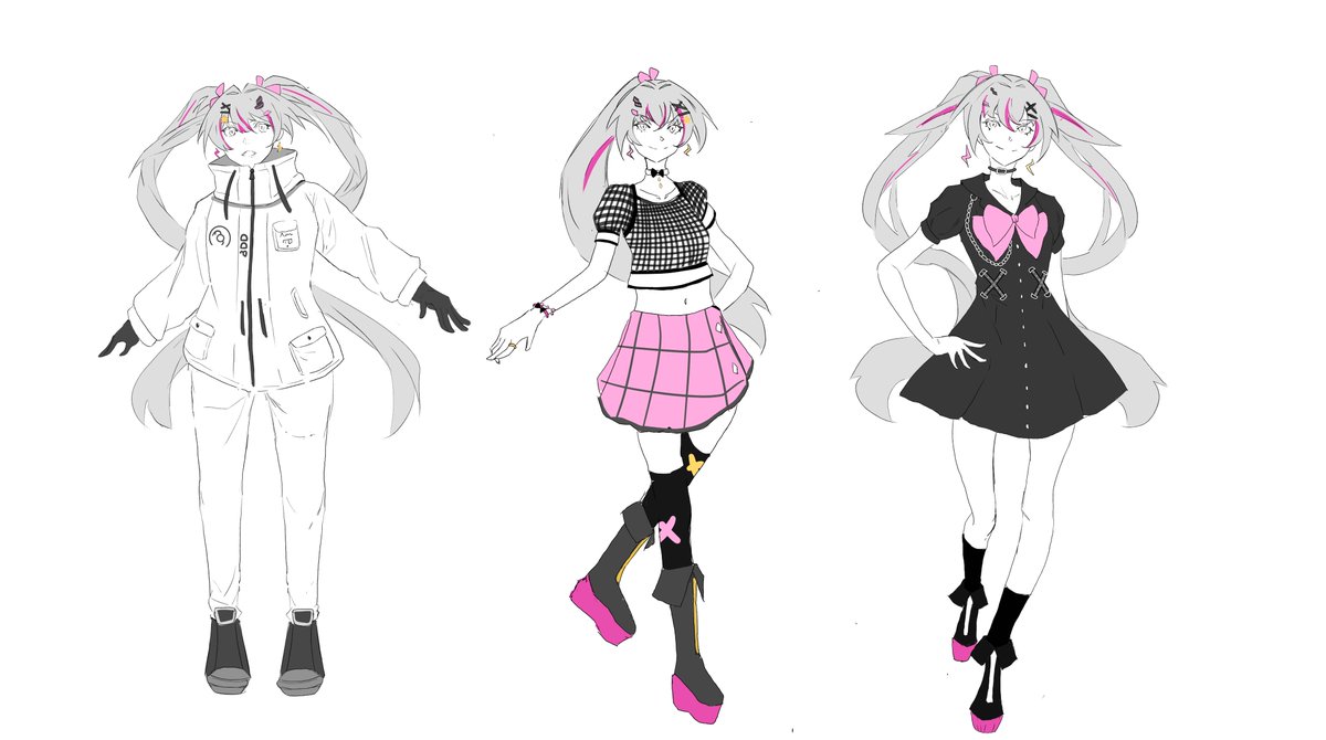 Tofu_Sauce's tweet image. Was drawing Lia in Hundred Line outfits but got distracted when her fashion 2024 VOD came up and I ended up drawing her cute outfits.
#Rinkaku