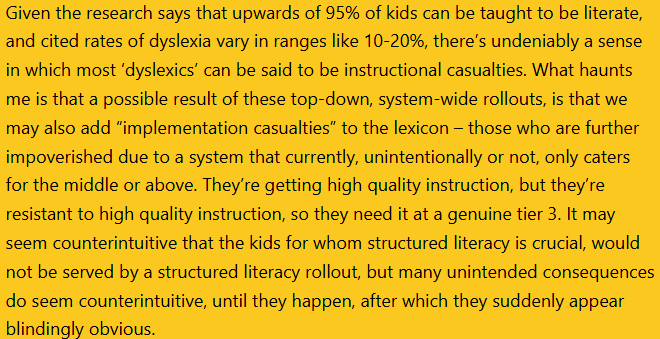 PamelaSnow2's tweet image. Remember Tasmania's "Angry Farmer", Marshall Roberts? He writes the type of student-centred, deeply intellectual pieces about reading instruction and support (at classroom and system-levels) that *should* be penned by education academics.
merchantsofilliteracy.net/news/2025/07/w…