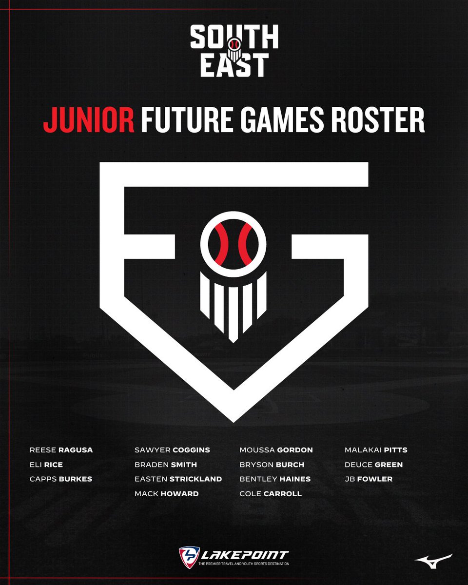 PrepBaseballAL's tweet photo. 🔥 #𝐓𝐞𝐚𝐦𝐒𝐨𝐮𝐭𝐡𝐞𝐚𝐬𝐭 𝐉𝐮𝐧𝐢𝐨𝐫 𝐅𝐮𝐭𝐮𝐫𝐞 𝐆𝐚𝐦𝐞𝐬 𝐑𝐨𝐬𝐭𝐞𝐫 🔥
Here’s your official look at the full squad representing Team Southeast at the 2025 Junior Future Games at LakePoint in Emerson, GA! #PBJFG25 💪
A loaded group of 2029 talent from Alabama & @PrepBaseballGA. ⤵️