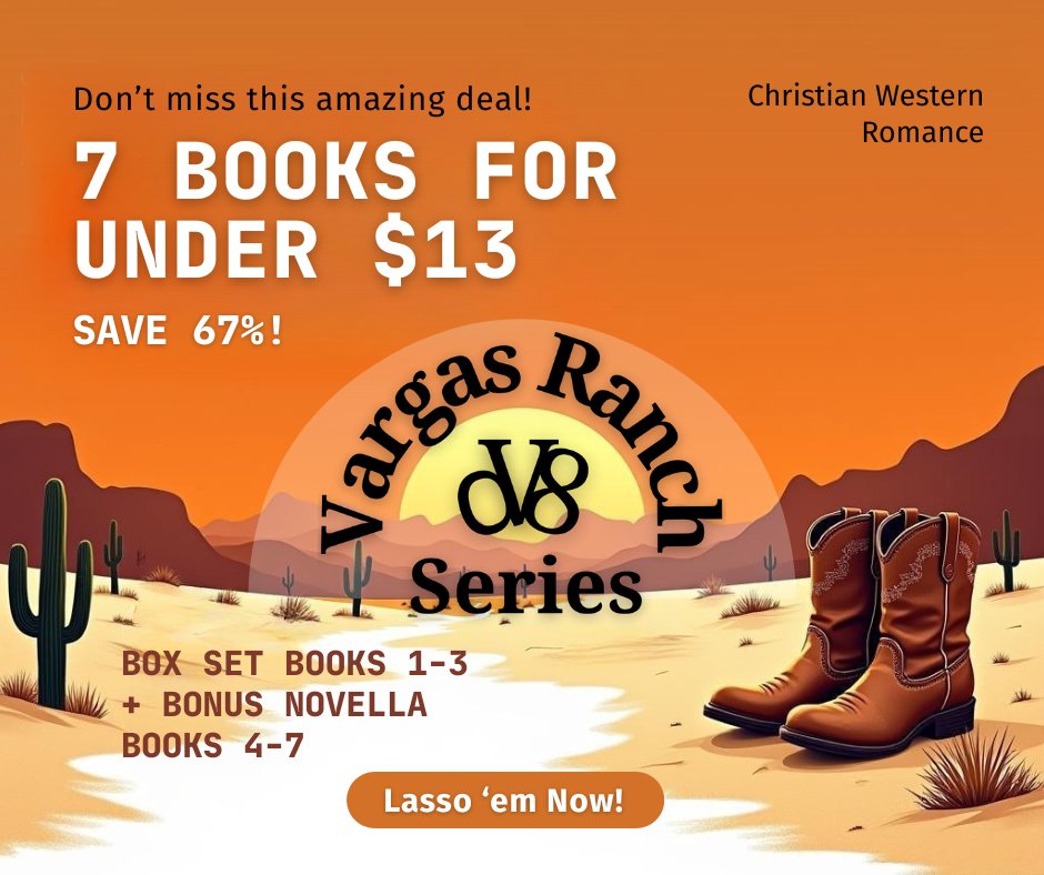 karen_baney's tweet image. Smart cowboys. Humble hearts. Redeeming love.
Catch up with the Vargas family!
7 books, one epic summer sale.
📚 July 22–Aug 5
👉 karenbaney.com/catch-up-sale?…
#VargasRanchSeries #CowboyRomance #CleanReads #KarenBaneyBooks