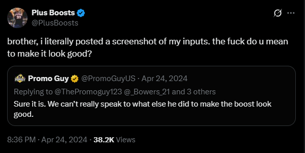 PlusBoosts's tweet image. Throwback to when @PromoGuyUS blocked me after he (they) accused me of faking devigs, only for me to realize the discrepancy was because he's too stupid to think harder than copy/pasting lines into a website.
I don't trust anything these people do. (Some DMs included b/c lol.)