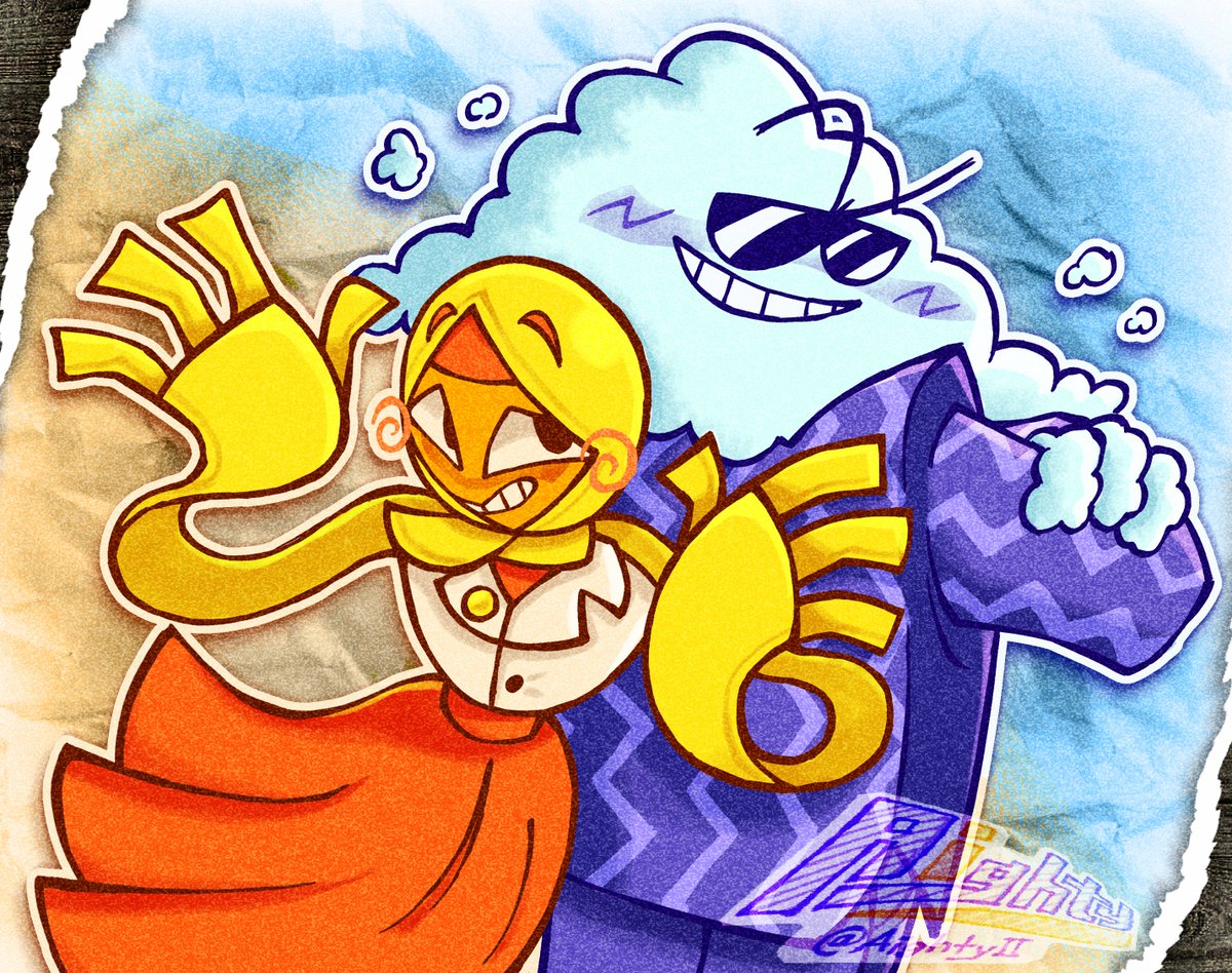 aightyartery's tweet image. Artfight attack for @LadMcLadder
Weather silli es,,, ☀️☁️