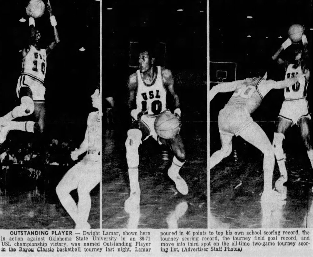 dbgiant's tweet image. December 27, 1970 - University of Southwestern Louisiana's Dwight Lamar and his Bulldog teammates were off to a fast 8-0 start during the 1970-71 season.