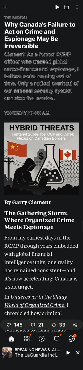 Ab51_Project's tweet image. ⚠️ ⚠️ ⚠️ WHY CANADA'S FAILURE TO ACT ON CRIME AND ESPIONAGE MAY BE IRREVERSABLE! Says former RCMP expert...
While so many poo poo and downplay the critical problem especially those of main stream media and the elbows up crowd including the CPC crowd.
Easy to blame to the USA.…