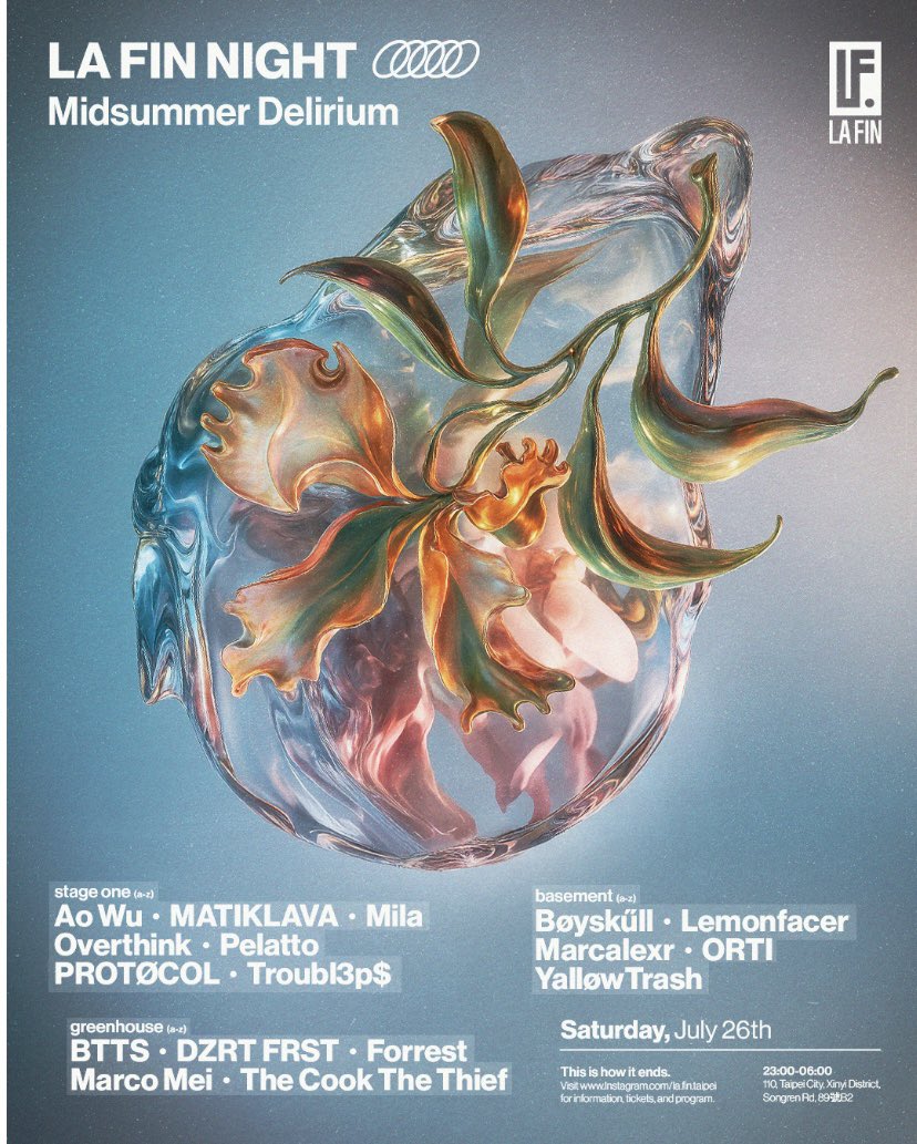 This Saturday, 26 July • La Fin Taipei

#house #disco #classichouse