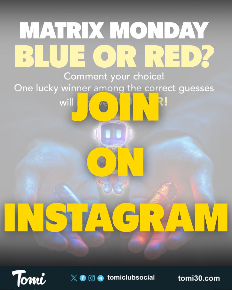 tomiclubsocial's tweet image. 🔴🔵 Matrix Monday Challenge on INSTAGRAM! 
Comment your choice and get a chance to win 250 MVR! 🎰🔥

#MatrixMonday #BlueorRed #WinBig #TomiClubFun #PlayAndWin #200FS #MaldivesCasinoGames #TurtleThursday #FindTheGoldenTicket #TomiClubSocial #CrackTheEggChallenge #BigWinsMaldives