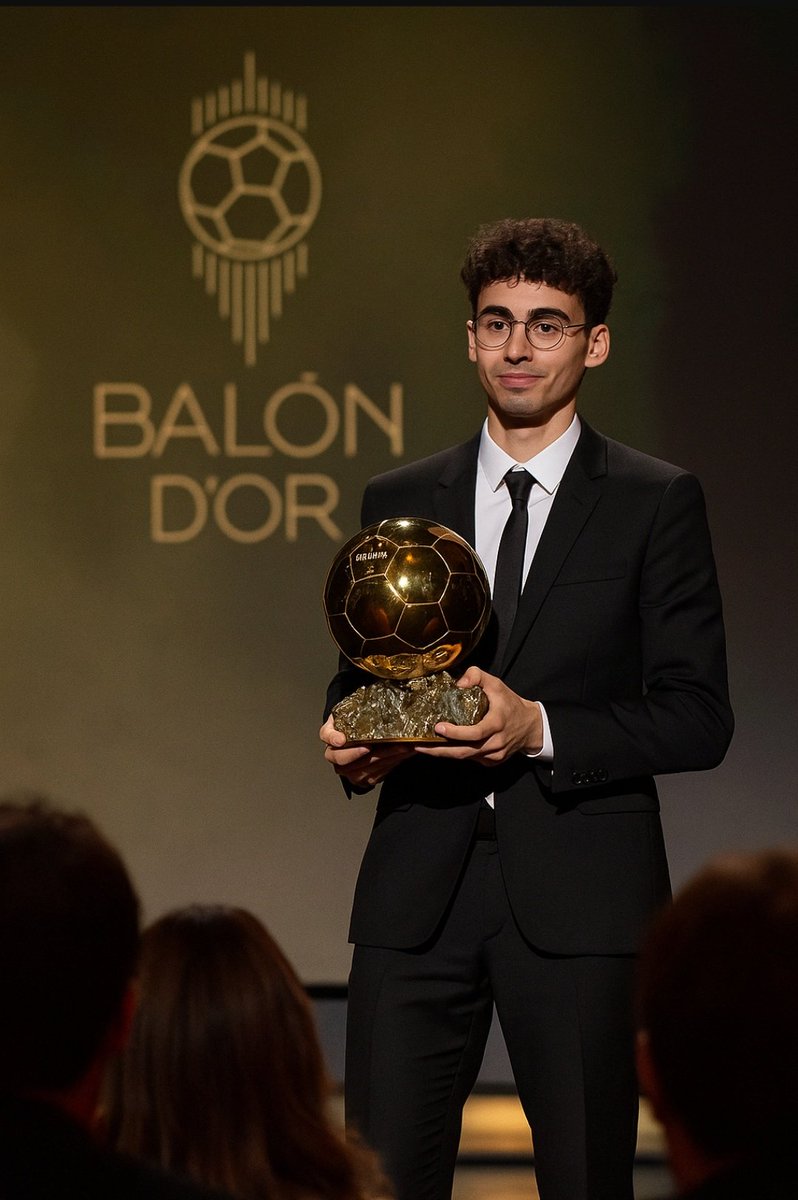 Le acabo de pedir a chatgpt que me haga una imagen mia ganando el balon de oro y me ha hecho esto 🫥