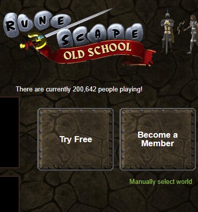 Mr_Rebs_'s tweet image. As someone who played way too much Old School RuneScape growing up, I feel it’s important to inform everyone that OSRS surpassed 200,000 concurrent players today! #runescape