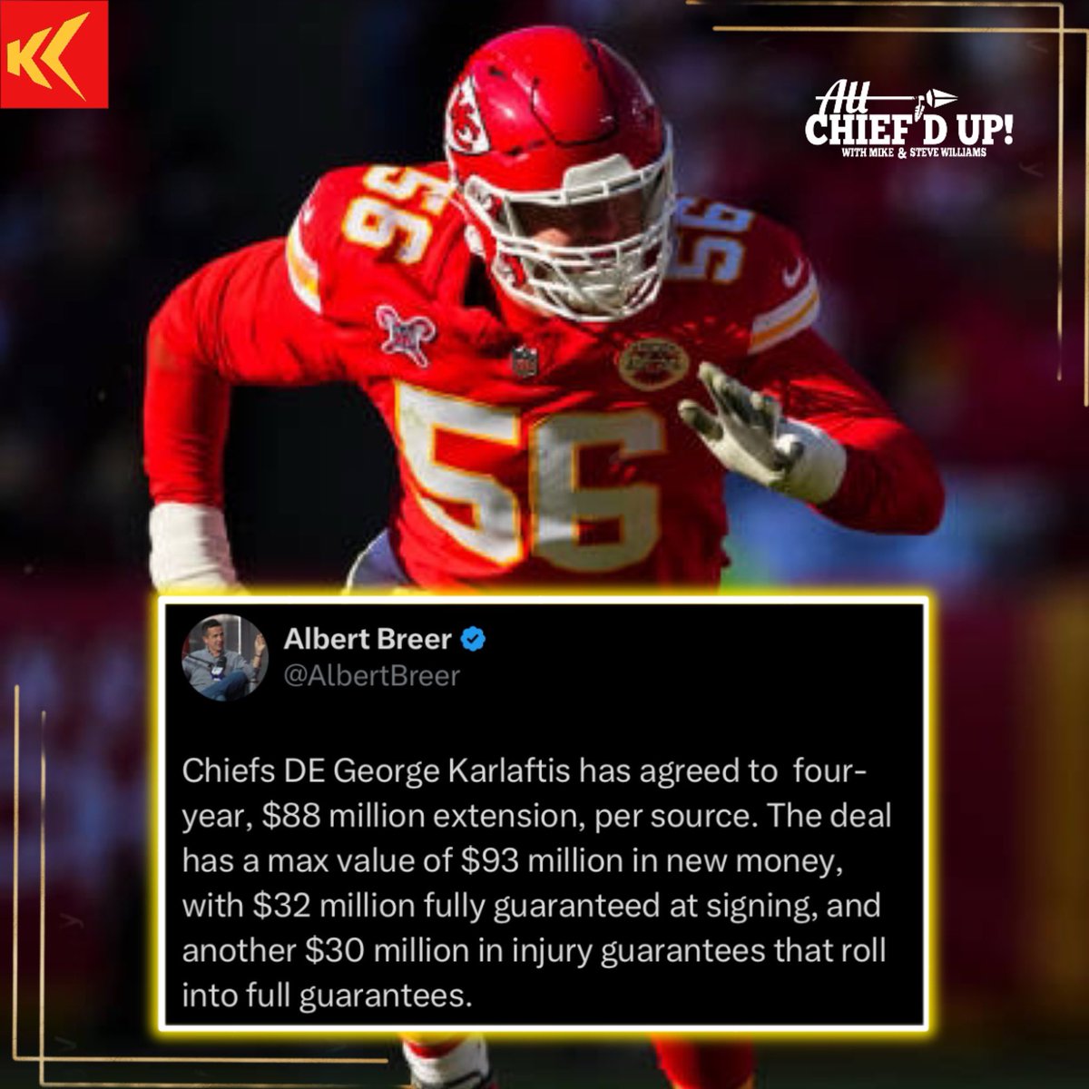 AllChiefdUp's tweet image. 🚨Congrats GK!💪🔥 @TheGK3
#Chiefs reach a new deal with George Karlaftis!
#ChiefsKingdom