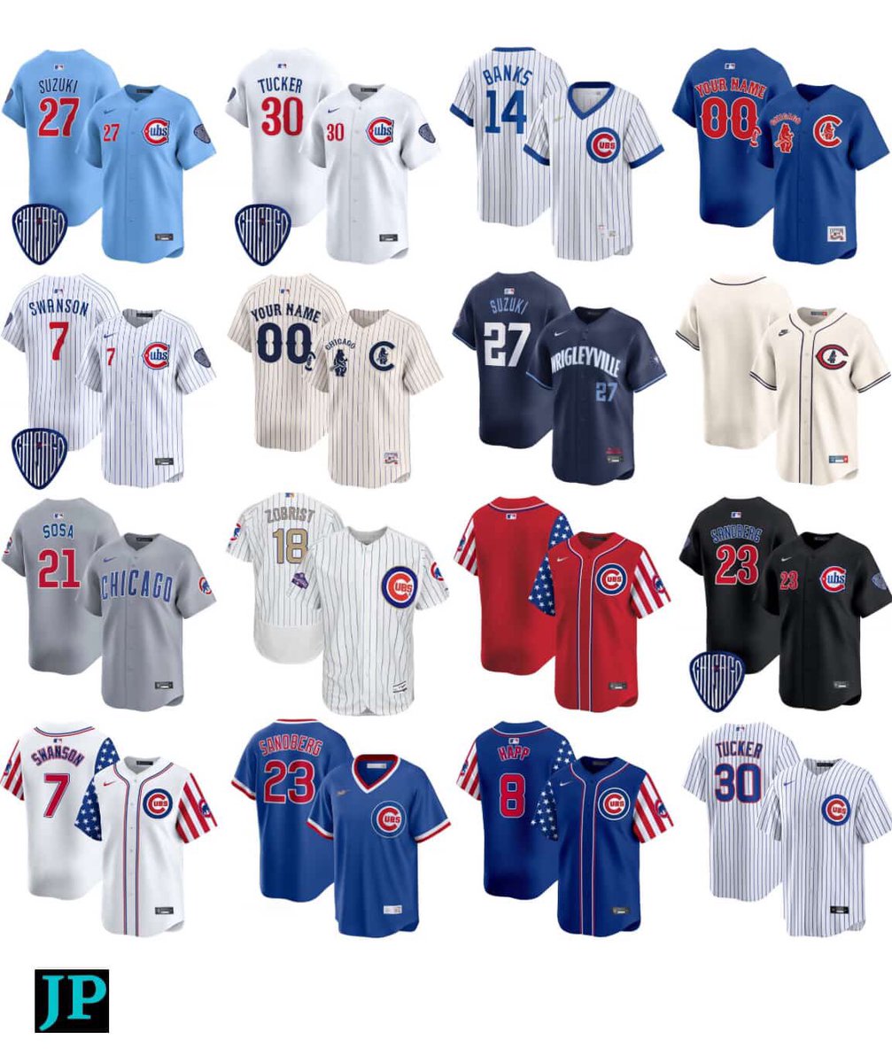 Jersey__Plug's tweet image. A few of our many Chicago Cubs jerseys available!
Any player (or name/number) can be done in any style below for sizes 2T through 8X. Patches can be added upon request. Pictures below are of our own actual jerseys.
DM us if you鈥檇 like to order!