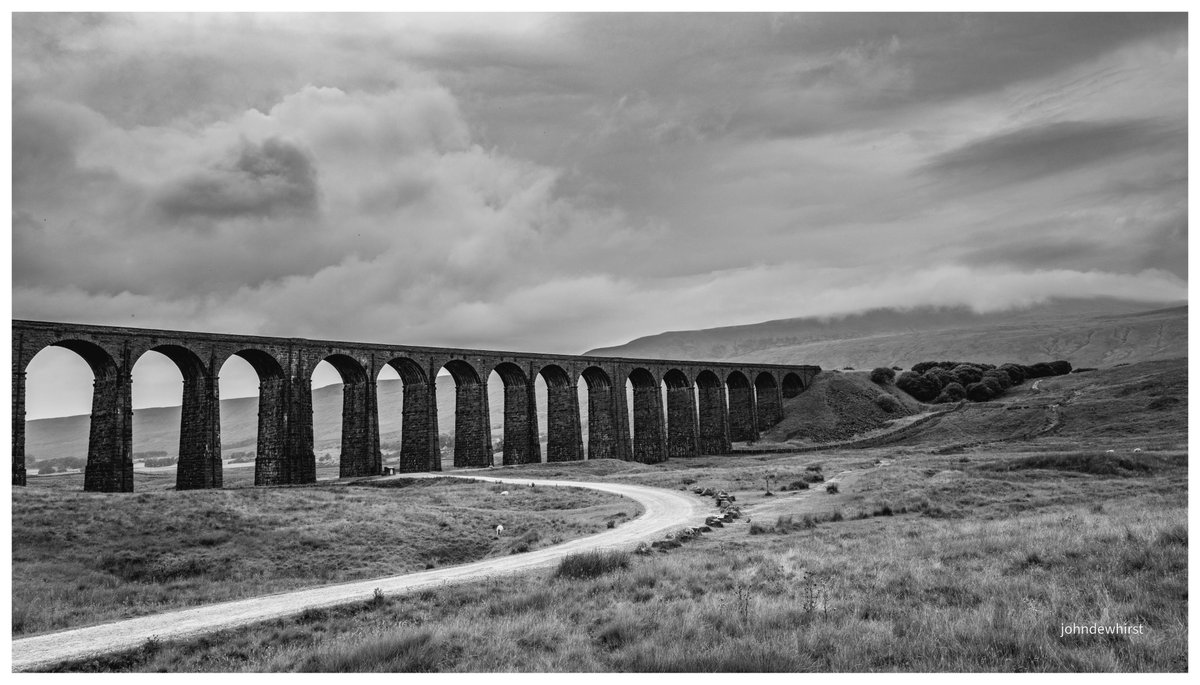 Ribblehead Viaduct #YorkshireDales. <a href="/SettleCarlisle/">Settle-Carlisle Railway</a>
 #blackandwhitephotography