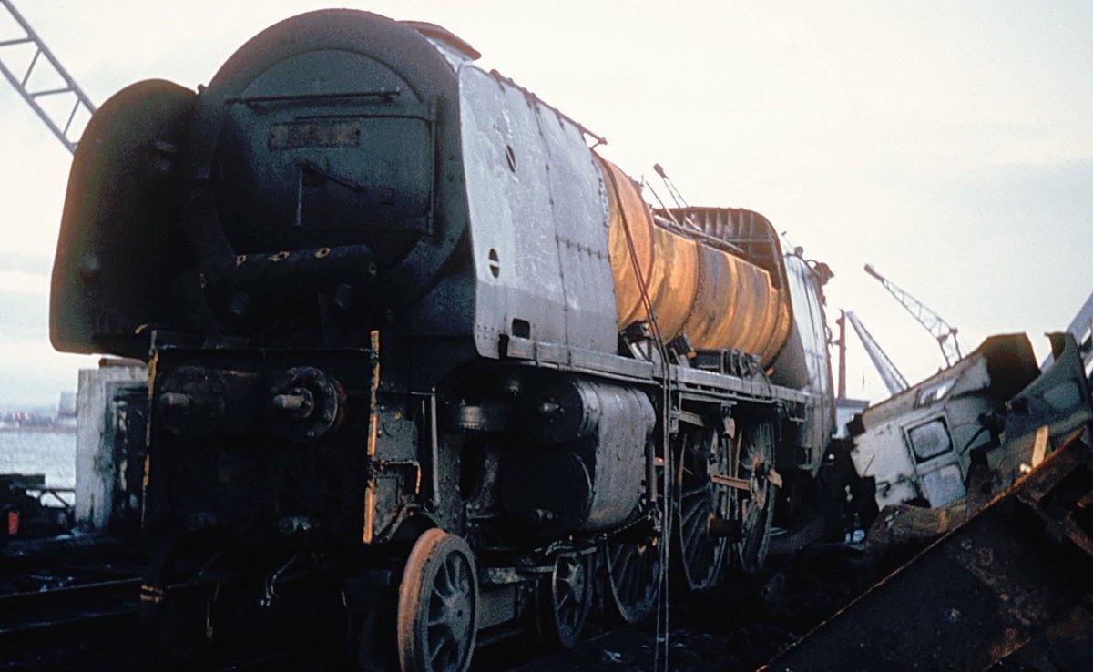 adipullenLNER's tweet image. 46257 City of Salford meets a grisly end at Arnott Young, Troon in January 1965. (Unknown)