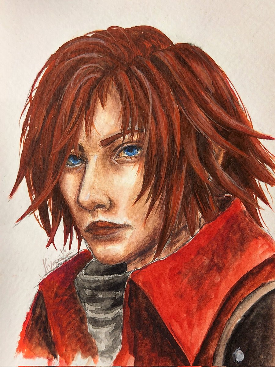 myosotisart's tweet image. Watercolor Genesis (*´-`) #genesisrhapsodos #FF7 #FFVII
