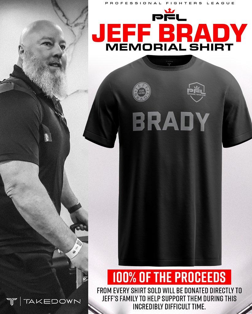 PFLMMA's tweet image. This shirt honors the life and legacy of our beloved coworker and friend, Jeff Brady ๐โค๏ธ
100% of the proceeds from every shirt sold will be donated directly to Jeffโs family to help support them during this incredibly difficult time.
Get your shirt today
๐โฆ