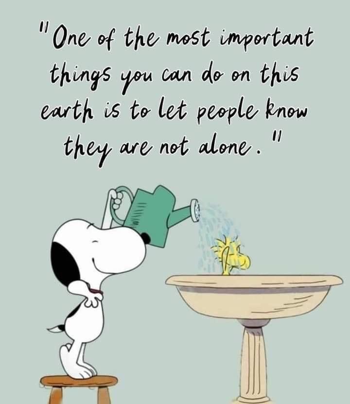 "One of the most important things you can do on this earth is to let people know they are not alone. " #ThinkBIGSundayWithMarsha ~Russ #KindnessMatters